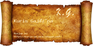 Kuris Gajána névjegykártya